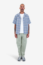 Relaxed Soft Collar Shirt Open Weave Check