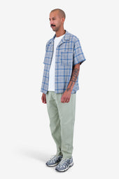 Relaxed Soft Collar Shirt Open Weave Check