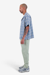 Relaxed Soft Collar Shirt Open Weave Check