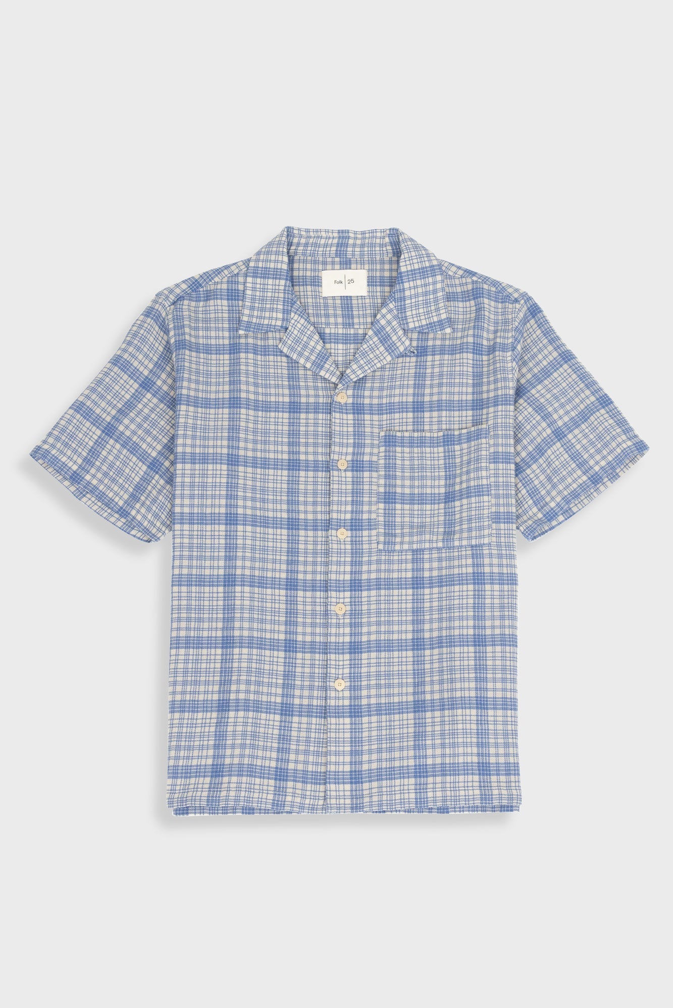 Relaxed Soft Collar Shirt Open Weave Check