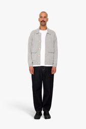 Rib Collared Cardigan