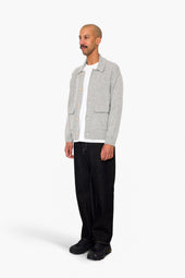 Rib Collared Cardigan