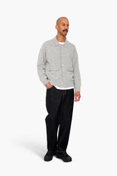 Rib Collared Cardigan