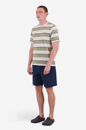 Shadow Stripe T Shirt Light Sage Melange