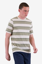 Shadow Stripe T Shirt Light Sage Melange