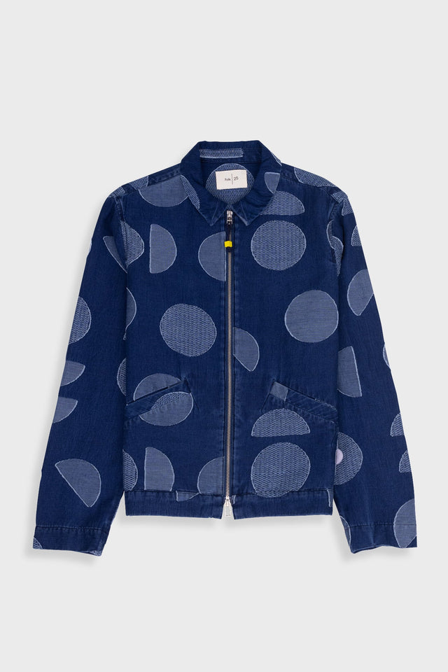 Signal Blouson - Indigo Circle Jacquard