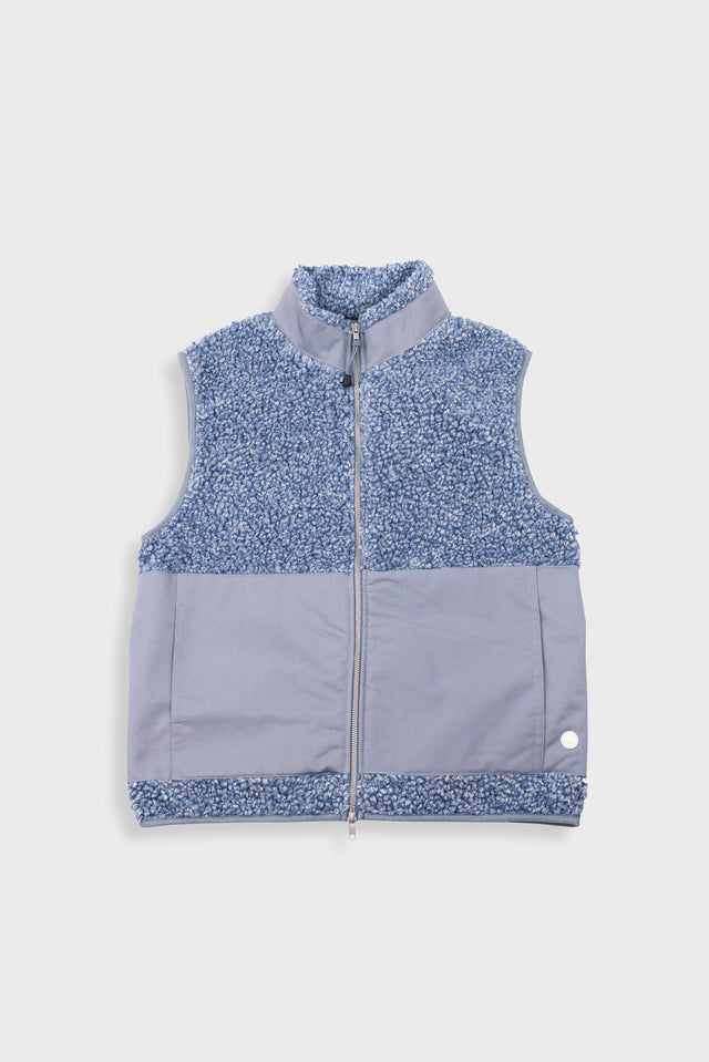 Signal Gilet - Soft Blue Curly Wool