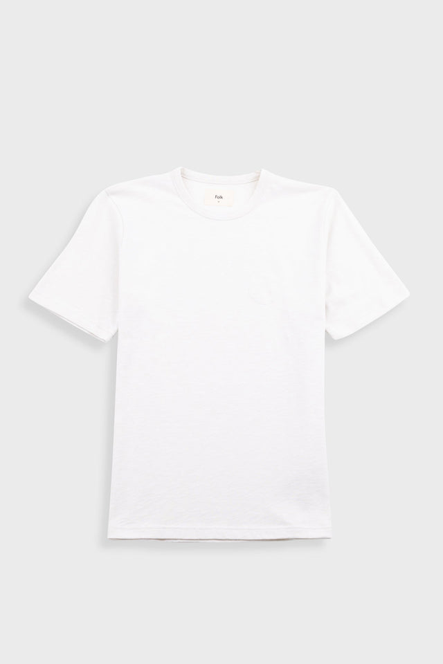 Slub Embroidered T-Shirt - Off White