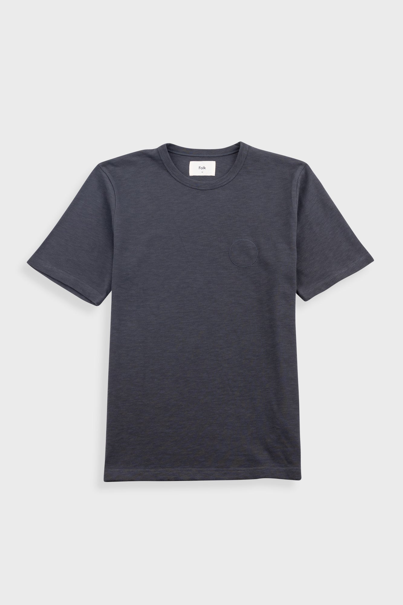 Slub Embroidered T Shirt Soft