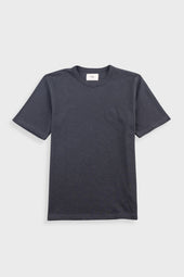 Slub Embroidered T-Shirt - Soft Black