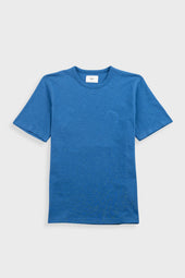 Slub Embroidered T-Shirt - Soft Blue