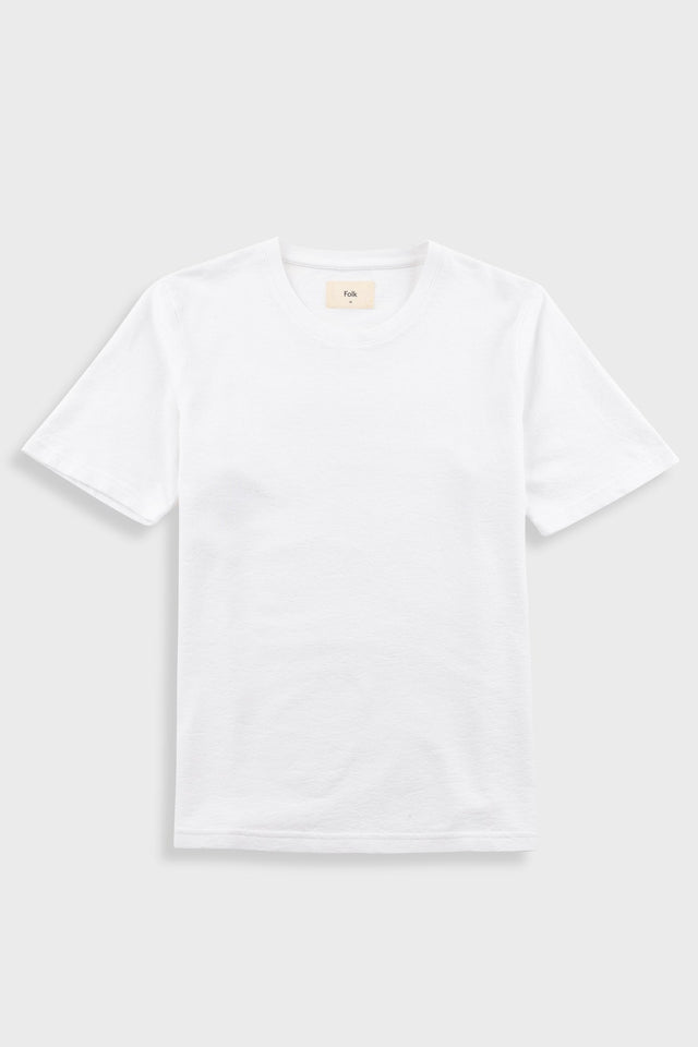 Short Sleeve Textured T-Shirt - White