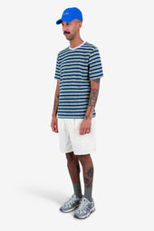 Short Sleeve Multistripe T Shirt Deep Blue Mix