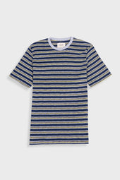 Short Sleeve Multistripe T-Shirt - Deep Blue Mix
