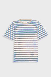 Short Sleeve Multistripe T-Shirt - Ecru Mix
