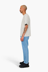 Short Sleeve Textured T Shirt Light Grey Melange