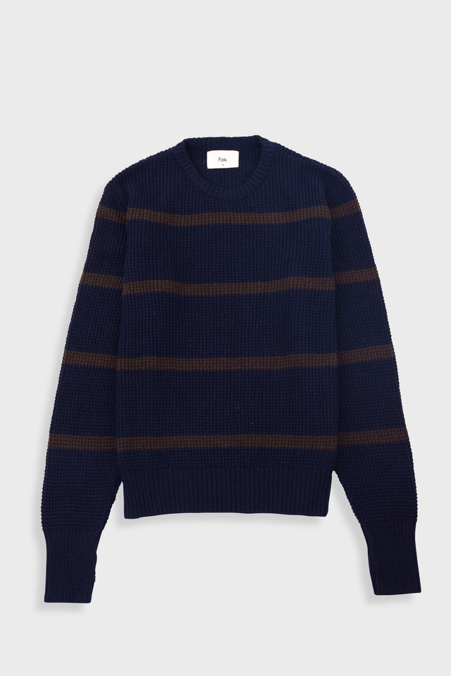 Waffle Crew - Navy Espresso Stripe