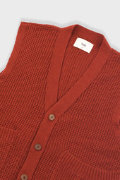 Waffle Vest Crimson