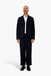 Wide Fit Blazer Ash Navy Brushed Twill