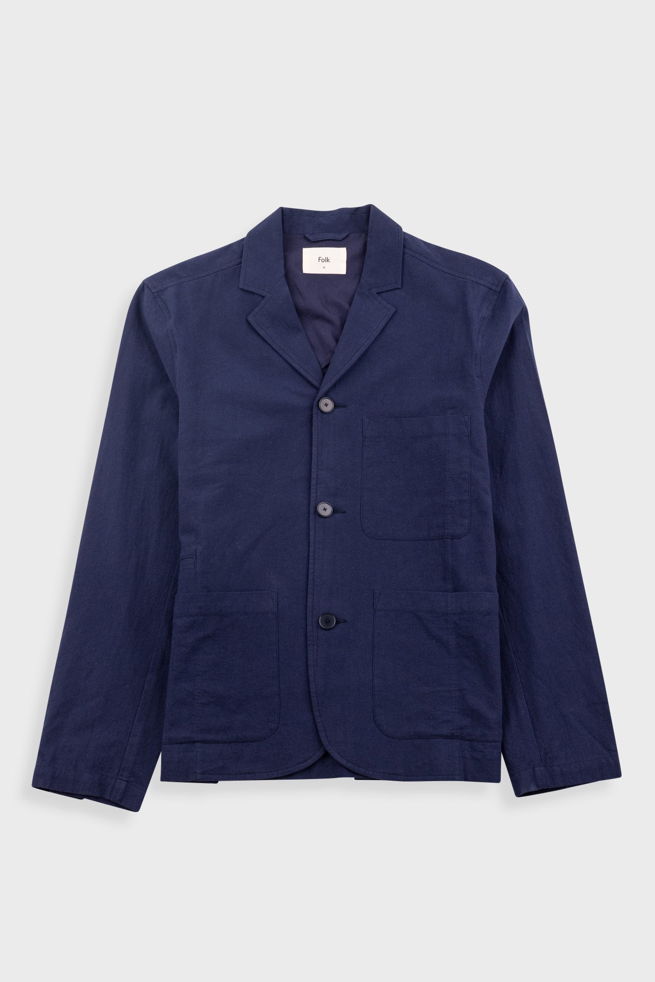 Wide Fit Blazer Textured Cotton