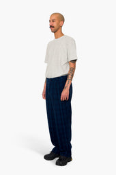 Wide Fit Trouser Wool Check