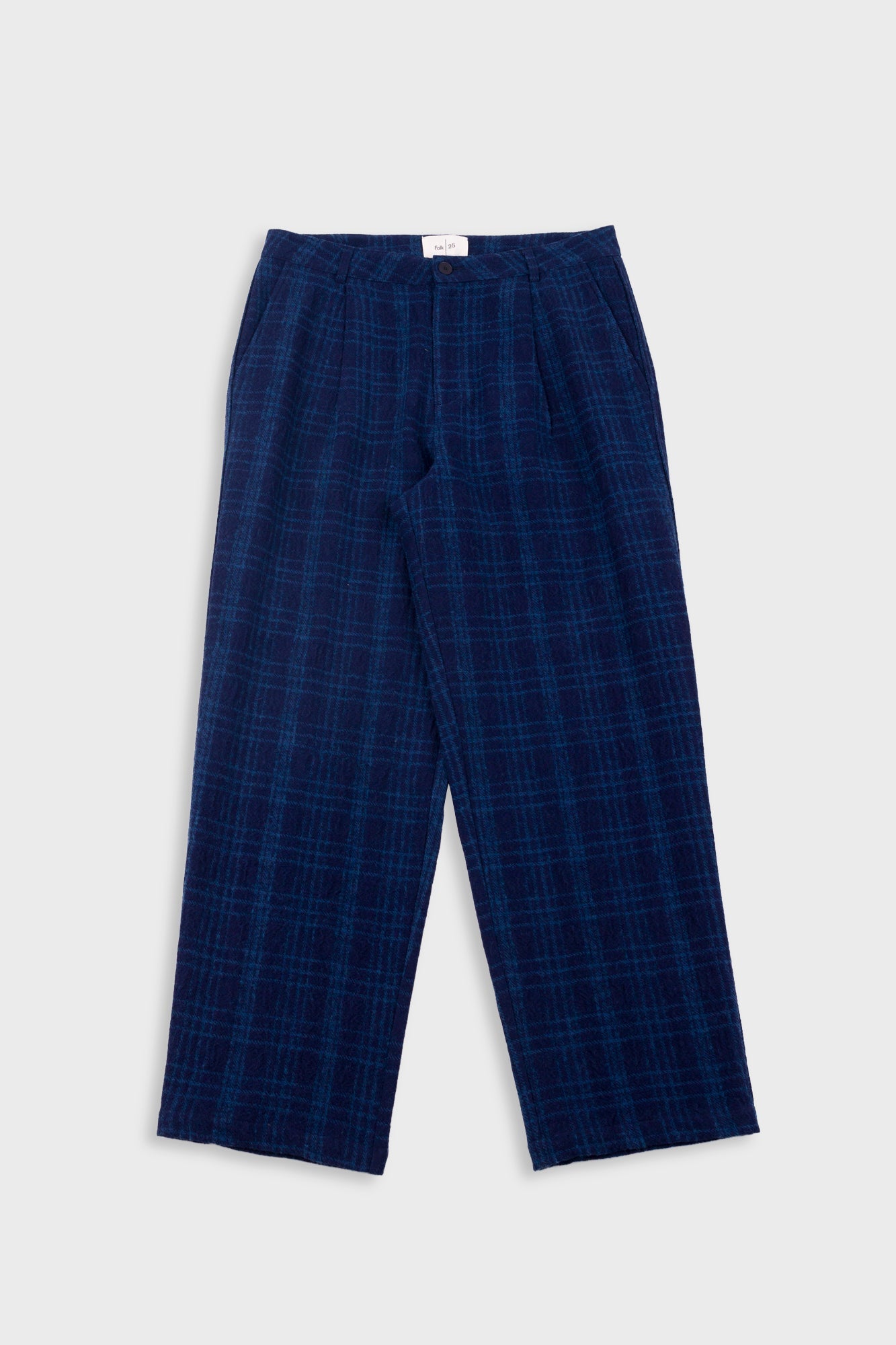 Wide Fit Trouser Wool Check