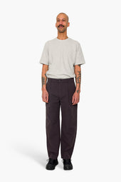 Wide Fit Trouser Brown Stripe