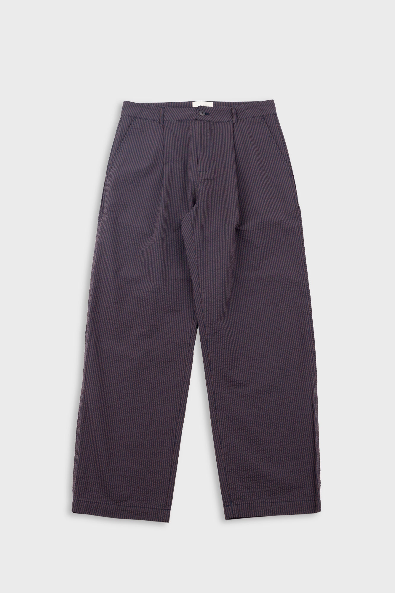 Wide Fit Trouser Brown Stripe