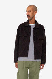 Zaki Jacket Espresso Brushed Wool