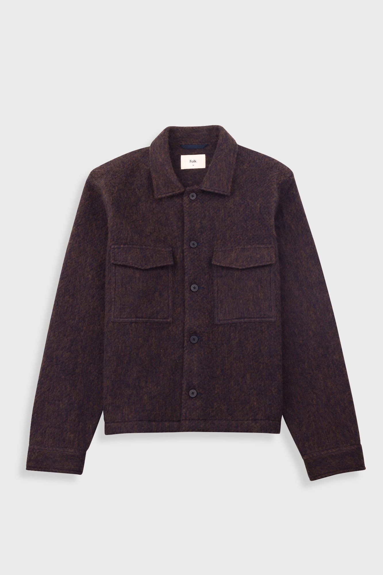 Zaki Jacket Espresso Brushed Wool