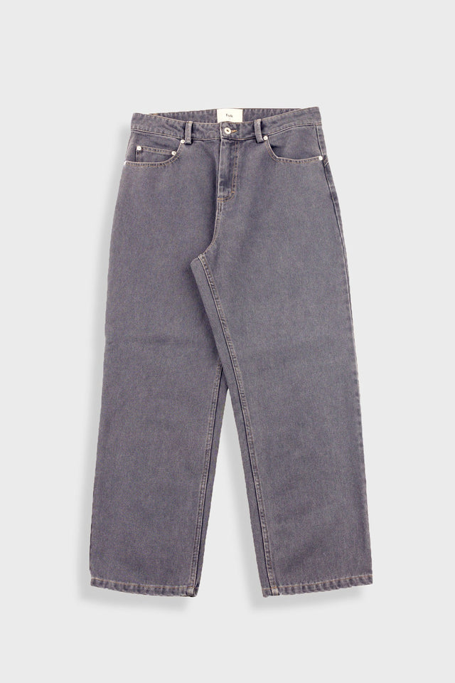 Barrel Leg Trouser - Smoke Grey Denim