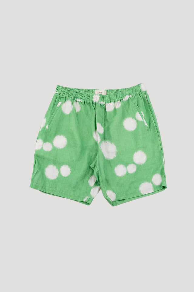 Assembly Short - Green Dot Print