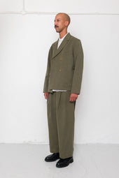 Easy Fit Blazer Dark Slub Linen
