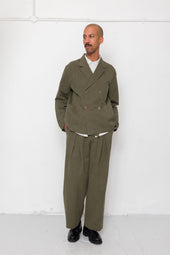Easy Fit Trouser Dark Slub Linen