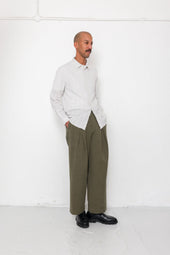 Easy Fit Trouser Dark Slub Linen