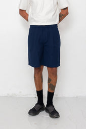 Elasticated Wide Fit Short Crinkle Stripe