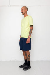 Elasticated Wide Fit Short Crinkle Stripe