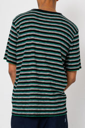 Multistripe T Shirt Green Mix