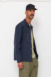 Patch Overshirt Slub Linen