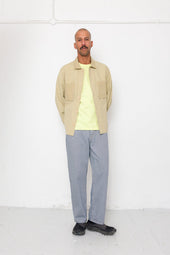 Patch Overshirt Light Slub Linen