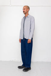 Relaxed Fit Shirt Microstripe Linen
