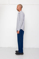 Relaxed Fit Shirt Microstripe Linen