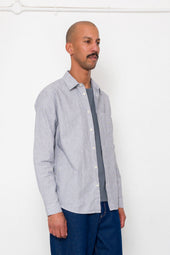Relaxed Fit Shirt Microstripe Linen