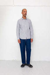 Relaxed Fit Shirt Microstripe Linen
