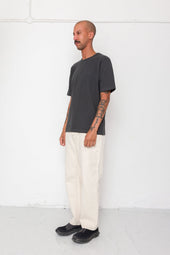Slub Embroidered T Shirt Soft