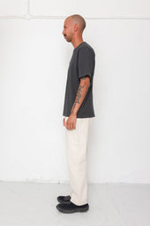 Slub Embroidered T Shirt Soft