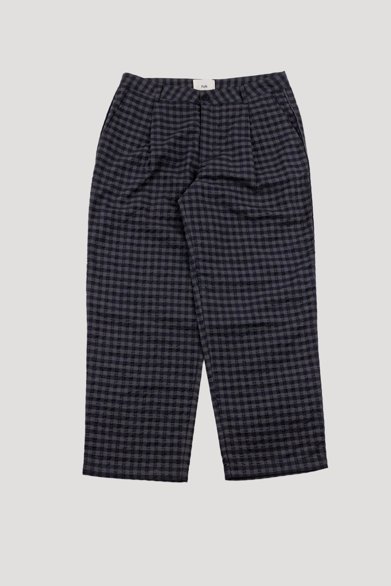 Wide Fit Trouser Crinkle Check