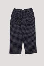 Wide Fit Trouser - Navy Crinkle Check