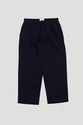Wide Fit Trouser - Navy Linear Texture