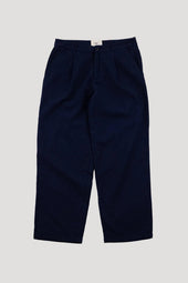 Wide Fit Trouser - Navy Topstitch